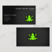 ネオングリーンカエルのシャルトルーズ 名刺 (正面/裏面)