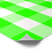 ネオングリーンギンガムパターンバイシャーリーテイラー ポスター (角)