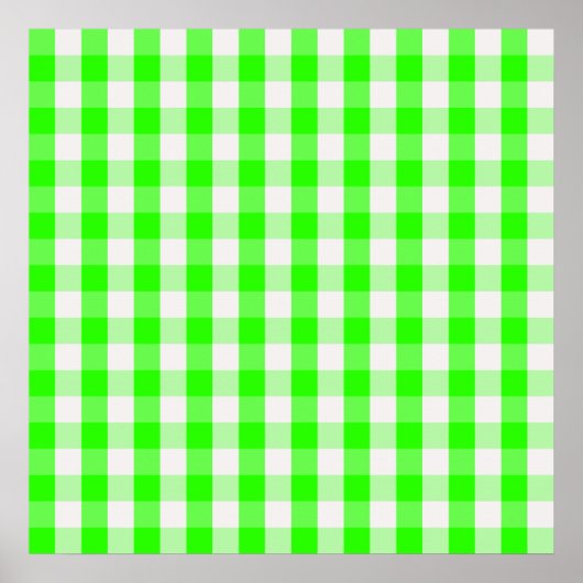 ネオングリーンギンガムパターンバイシャーリーテイラー ポスター (正面)
