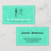 ネオングリーンクラシースタイルペットドッグゴールデンレトリバー 名刺 (正面/裏面)