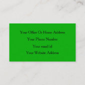 ネオングリーングリッター結婚イベントプランナー 名刺 (裏面)