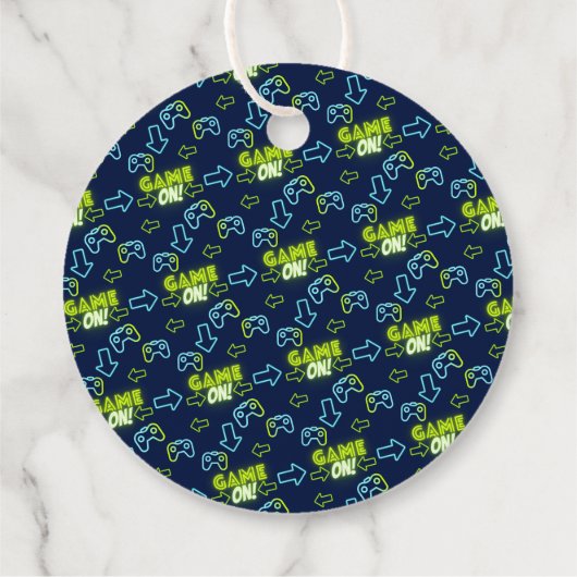 ネオングリーングローゲームオンボーイズゲーム誕生日 フェイバータグ (裏面)