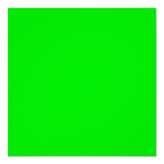 ネオングリーンスクリーン、明るいズ無地のームバックグラウンド ポスター (正面)