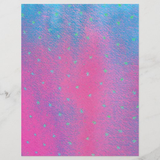ネオングリーンスターズピンクブルーグリッタールックスクレープブック (裏面)