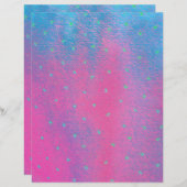 ネオングリーンスターズピンクブルーグリッタールックスクレープブック (正面/裏面)