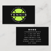 ネオングリーンテニスクラブロゴソーシャルモダンメディア 名刺 (正面/裏面)