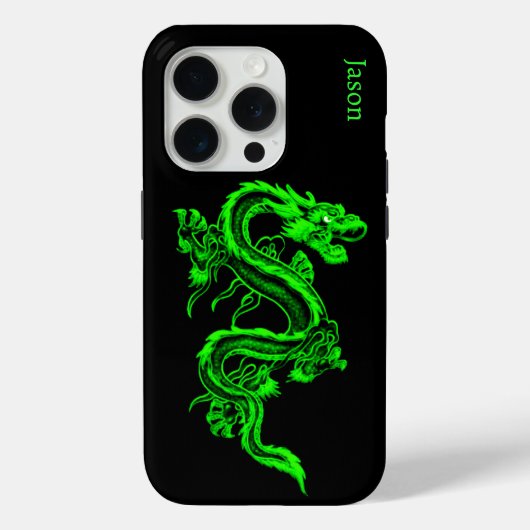 ネオングリーンドラゴンカスタムiPhone 5ケース Case-Mate iPhoneケース (裏面)