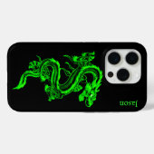 ネオングリーンドラゴンカスタムiPhone 5ケース Case-Mate iPhoneケース (裏面 (横))