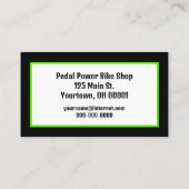 ネオングリーンバイクオンブラック 名刺 (裏面)