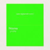 ネオングリーンビジネスカード 名刺 (外部フラット)