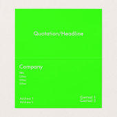 ネオングリーンビジネスカード 名刺 (内部フラット)