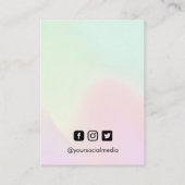 ネオングリーンピンクレインボーイヤリングディスプレイカード 名刺 (裏面)