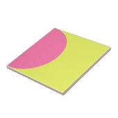 ネオングリーンピンクレトロハーフサークルミッドモダン抽象芸術 タイル (側面)