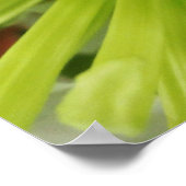 ネオングリーンフラワーサッカームクローズアップ背景 ポスター (角)