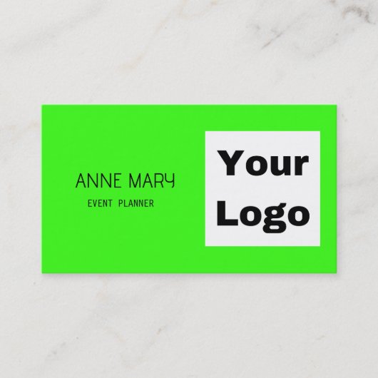 ネオングリーンブライトおカラフル客様のカスタムロゴトレンディー 名刺 (正面)