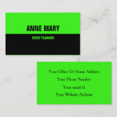 ネオングリーンブライトカラフルカスタムダブルカラー 名刺 (正面/裏面)