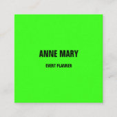 ネオングリーンブライトカラフルズ結婚イベントカスタム 予約カード (正面)