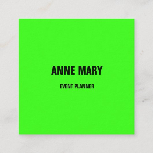 ネオングリーンブライトカラフルズ結婚イベントカスタム 予約カード (正面)