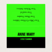 ネオングリーンブライトカラフルダブルカラーカスタム 名刺 (外部フラット)