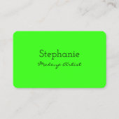 ネオングリーンブライトカラフルメイクアップアーティストサロン  名刺 (正面)