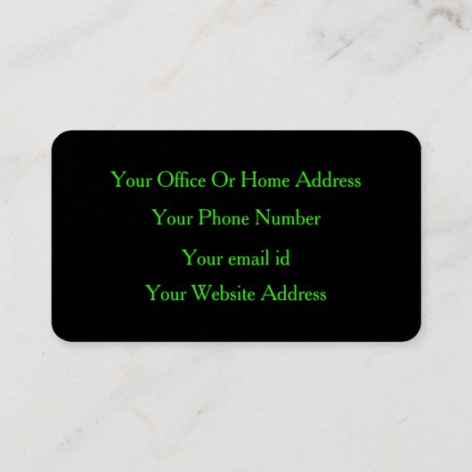 ネオングリーンブライトスクリプトメイクアップアーティストサロン2024 名刺 (裏面)