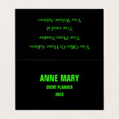 ネオングリーンブラックカスタムカラーウェディングモダン2023 名刺 (外部フラット)