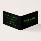 ネオングリーンブラックカスタムカラーメイクアップアーティストクール 名刺 (外部)