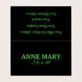 ネオングリーンブラックカスタムカラーメイクアップアーティスト2023 名刺 (外部フラット)