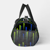 ネオングリーンブルー抽象芸術幾何学的ジムスポーツ ダッフルバッグ (右)