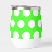 ネオングリーンホワイトラージ水玉模様 (右面)