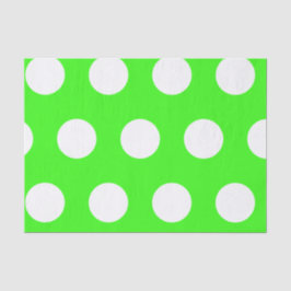 ネオングリーンホワイトラージ水玉模様 薄葉紙