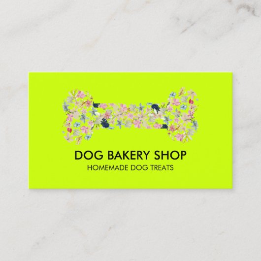 ネオングリーンボーンホームメイドドドドグッズ 名刺 (正面)