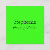 ネオングリーンメイクアップアーティストサロンブライトカラフル ロイヤリティカード (正面)