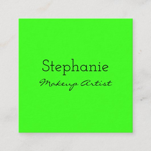 ネオングリーンメイクアップアーティストサロンブライトカラフル  ロイヤリティカード (正面)
