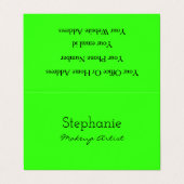 ネオングリーンメイクアップアーティストサロンブライトカラフル  名刺 (外部フラット)