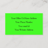 ネオングリーンモダンプロフェッショナルイベントマネージャークール 名刺 (裏面)