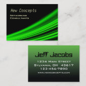 ネオングリーンモダン 名刺 (正面/裏面)