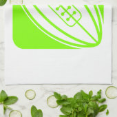 ネオングリーンラグビー,チャートルーズ キッチンタオル (折り畳み)