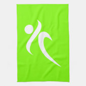 ネオングリーンランニング キッチンタオル (縦)