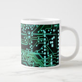 ネオングリーン回路基板 ジャンボコーヒーマグカップ (右)