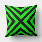 ネオングリーン幾何装飾装飾用クッション クッション (裏面)