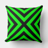 ネオングリーン幾何装飾装飾用クッション クッション (正面)