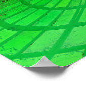 ネオングリーン抽象化 ポスター (角)