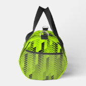 ネオングリーン抽象芸術幾何ストライプ体ジムスポーツ ダッフルバッグ (右)