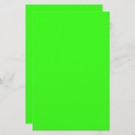 ネオングリーン無地のカラー 便箋 (正面/裏面)