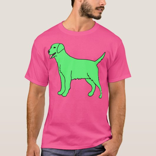 ネオングリーン犬 Tシャツ (正面)