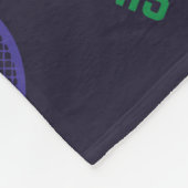 💚ネオングリーン私はテニスが大好き フリースブランケット (角)