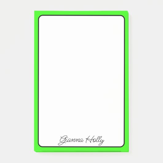 ネオングリーン縁どミニマリストプロフェッショナル名 ポストイット (正面)
