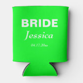 ネオングリーン花嫁結婚の花嫁のメイド 缶クーラー (正面)