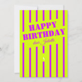ネオングリーン薄紫ハッピーバースデーグリーティングカー (正面)